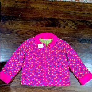 Hanna Andersson 90’s Style Funky Polka Dot Zip Jacket size 130/8